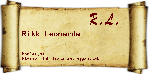 Rikk Leonarda névjegykártya